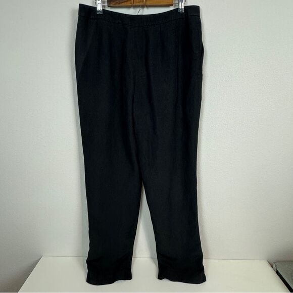 Dana Buchman Black Linen Blend Trouser Pants 14 - Picture 6 of 9
